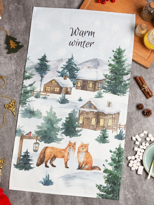 Полотенце Этель Forest animals 40×73 см, 100% хлопок, саржа 190 г/м²