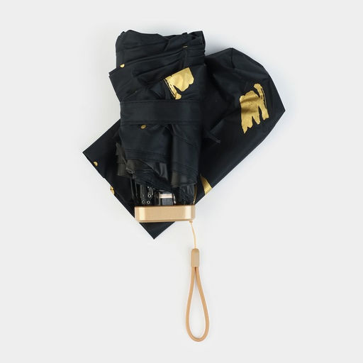 Зонт женский механический, 6 спиц, чёрный