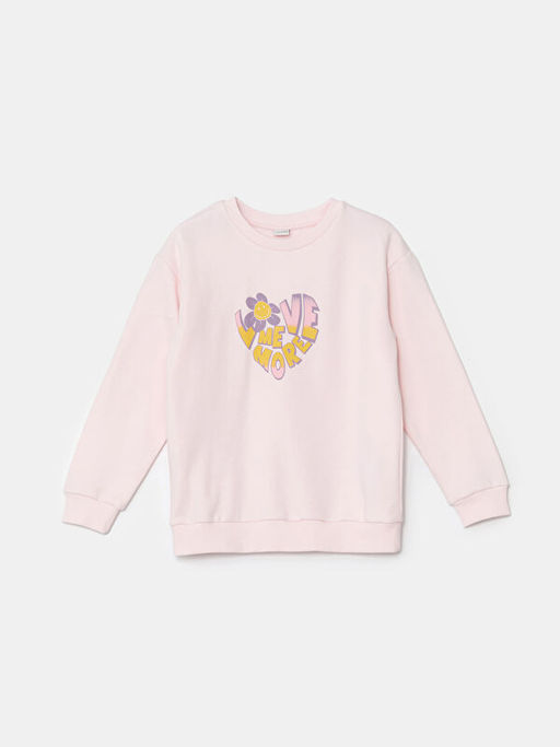Bisiklet Yaka K?z ?ocuk Sweatshirt
