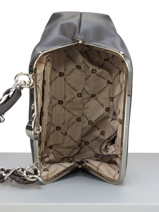 LACCOMA сумка Паола-22-Л815-темно-серый эко кожа хлопок фото 4