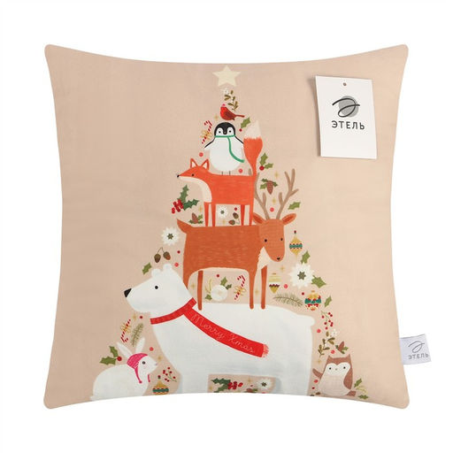 Чехол на подушку Этель Merry Xmas, 40*40 см, 100 п/э, велюр  фото 6