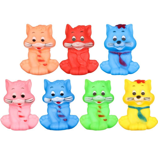 Резиновая игрушка для ванны «Котик», с пищалкой, 1 шт., МИКС