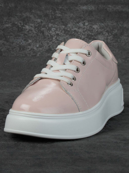 05-PDD215-5 LT. PINK Кроссовки женские (натуральная кожа) - Фабричный китай фото 4