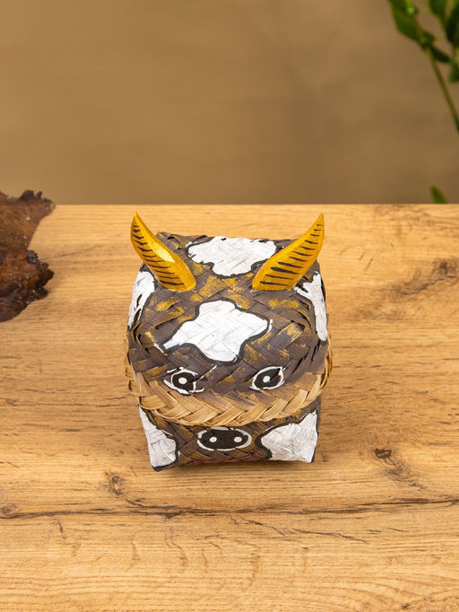 Корзинка «Бычок», 10×10×13 см, бамбук