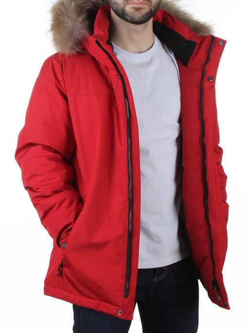 6587 RED Куртка мужская зимняя "Аляска" (200 гр. холлофайбер)