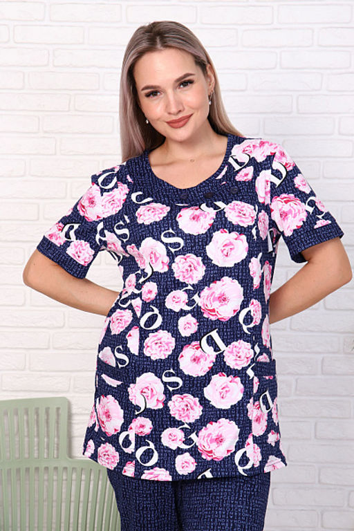 Костюм с бриджами, синий (909-1)