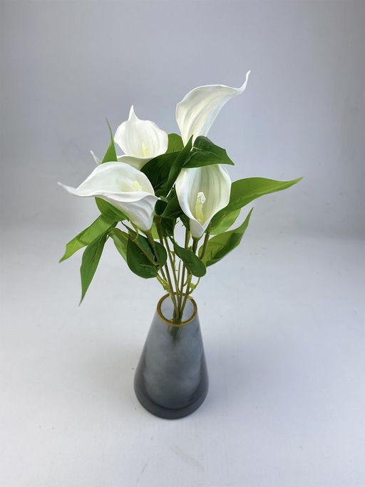 Калла белая, 5 бутонов 35см, ЭКО силикон - Aopen фото 2