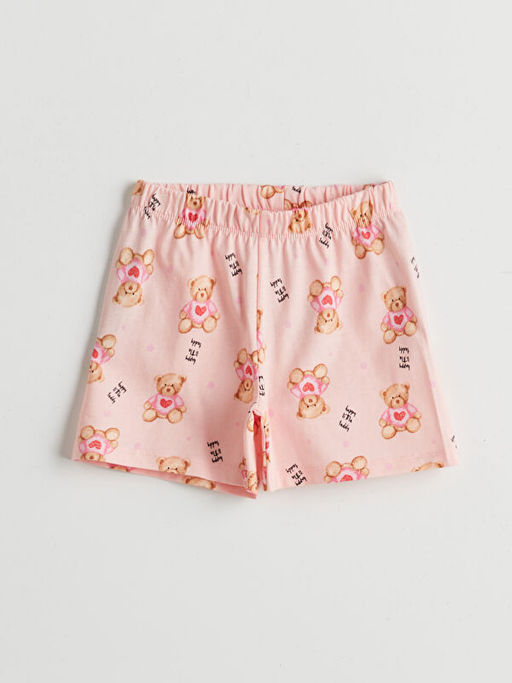 Sevimli Ay? Bask?l? K?z ?ocuk Pijama Alt 2li