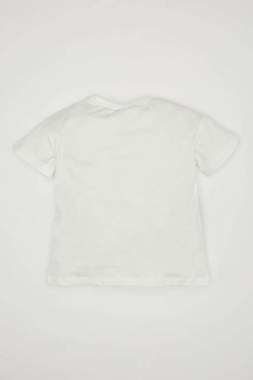 Футболка с короткими рукавами и круглым вырезом для маленьких мальчиков с животным рисунком - Defacto фото 6