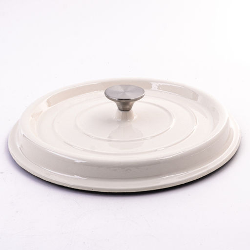 40635 Кастрюля чугун 4,7 л эмаль/покрытие белая MB (х2) - Mayer&boch фото 3