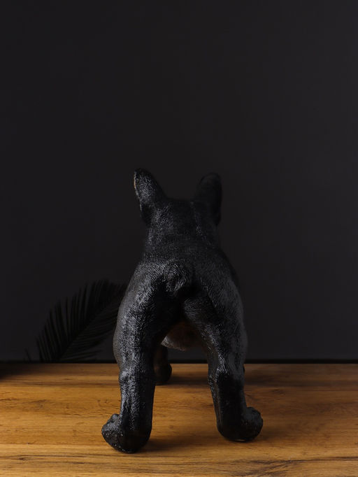 Фигура «Французский бульдог», 14×34×25 см, полистоун, чёрный