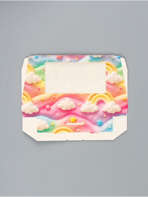 Цена за 5 шт. Коробка подарочная складная «Радуга», 20×12×4 см, с окном