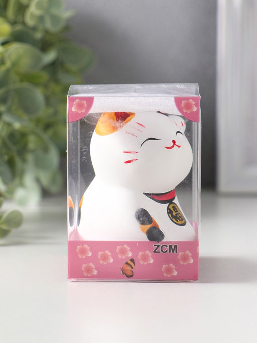 Фигурка керамика «Котик Манэки-нэко пятнистый», 5.3×7.3×6 см