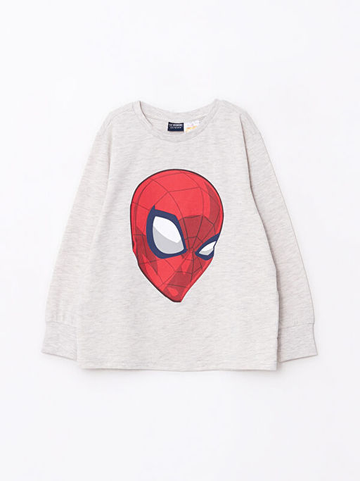 Bisiklet Yaka Spiderman Bask?l? Uzun Kollu Erkek ?ocuk Pijama Tak?m? - Waikiki фото 2