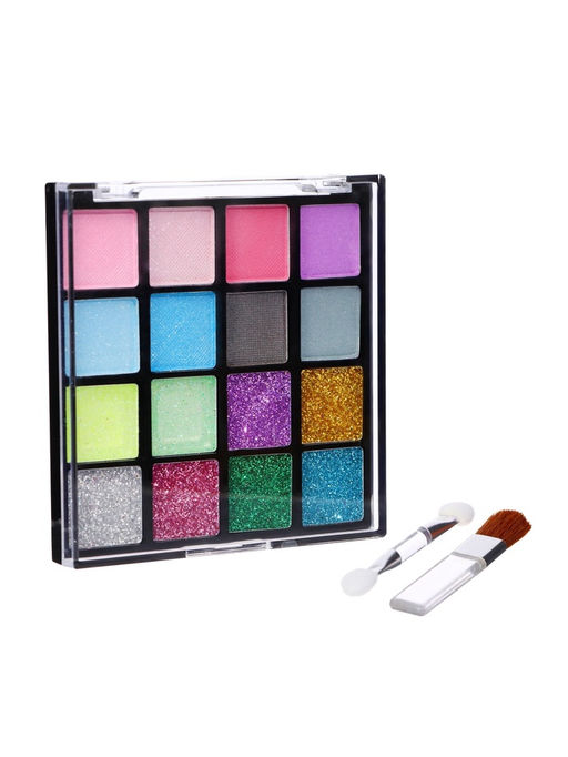 Набор косметики для девочки: тени, кисть, аппликатор