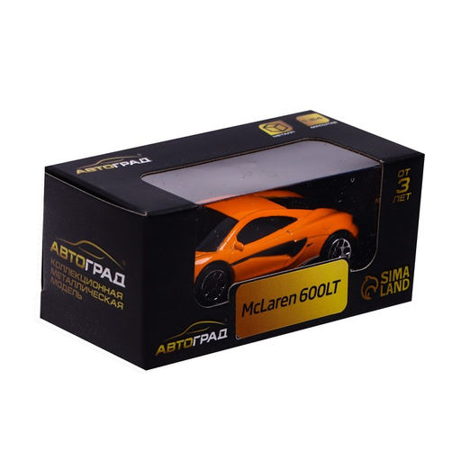 Машина металлическая McLaren 600LT, 1:64, цвет оранжевый - Автоград фото 4