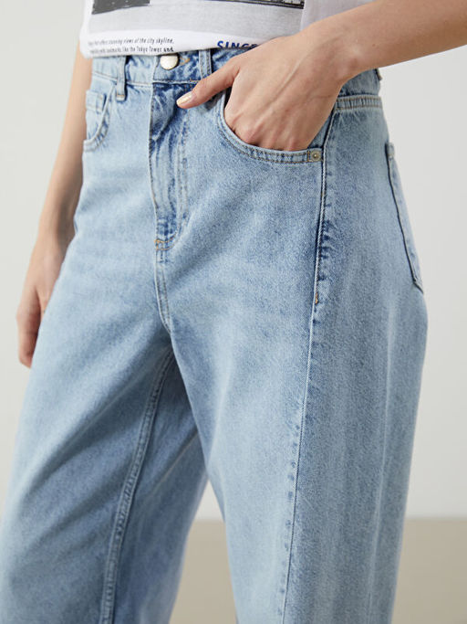 Wideleg Kad?n Jean Pantolon