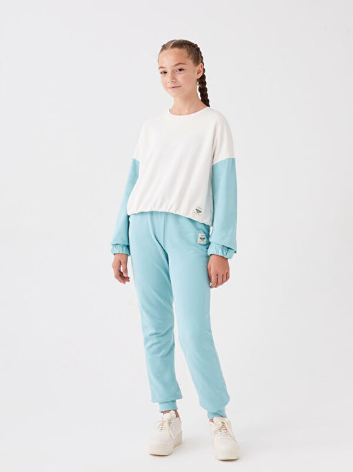 Bisiklet Yaka Basic Uzun Kollu K?z ?ocuk Sweatshirt - Waikiki фото 3