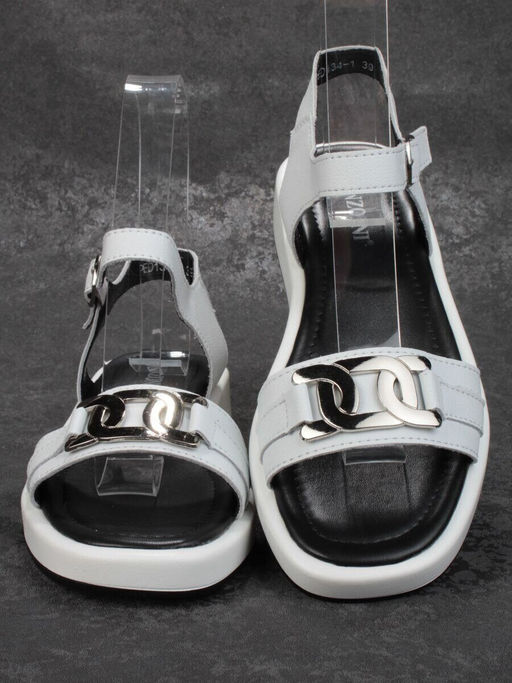 08-PED134-1 WHITE Босоножки женские (натуральная кожа)