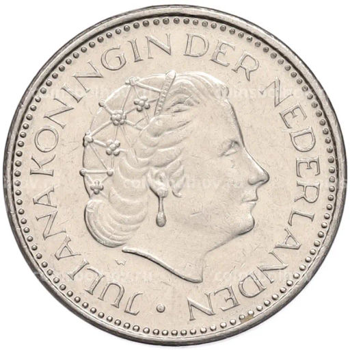 Монета 1 гульден 1980 года Нидерланды