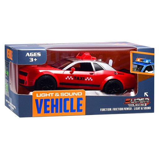 Машина "Гоночное такси" (свет, звук) в коробке