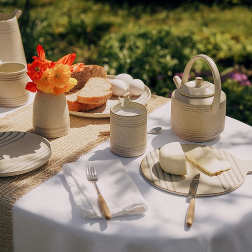 Ваза сервировочная SL Home «Райяс», 9×13.5 см, керамика, 450 мл, бежевая