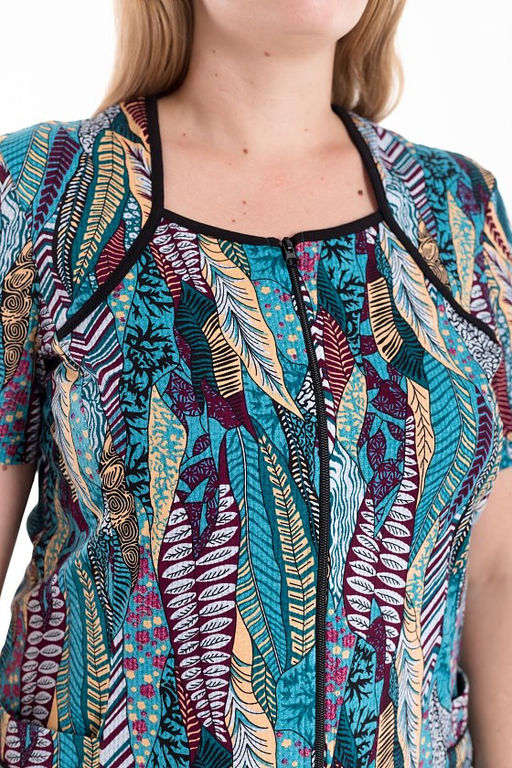 Халат М31969зч зеленый/черный - Елена фото 8