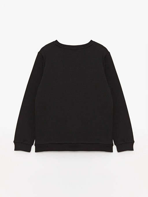Bisiklet Yaka Bask?l? Uzun Kollu K?z ?ocuk Sweatshirt - Waikiki фото 2
