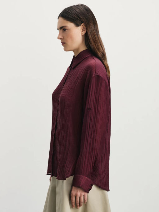 Рубашка из тенселя с патами на рукавах / Zarina  фото 4