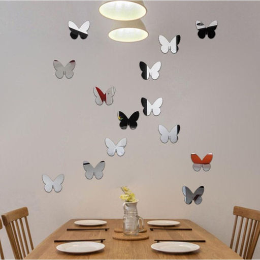 Зеркало настенное Бабочки, на клеевой основе, акриловое, 20 шт. 7.5?9 см - Take it easy фото 5