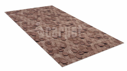 Коврик вырезной icarpet PRINT антискользящий (126) Соты 3D Геометрия 120х200 мокко S