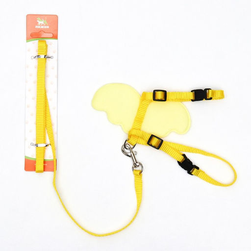 Комплект амуниции Ангел, размер S, шлейка 20-34 см, поводок 120 х 1 см, жёлтый - Пижон фото 8