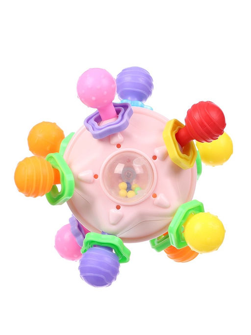 Развивающая сенсорная игрушка «Тянучка», с погремушкой