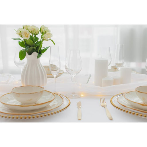 Тарелка глубокая Доляна Organic Gold, 620 мл, d=21.5 см, фарфор, белая  фото 8