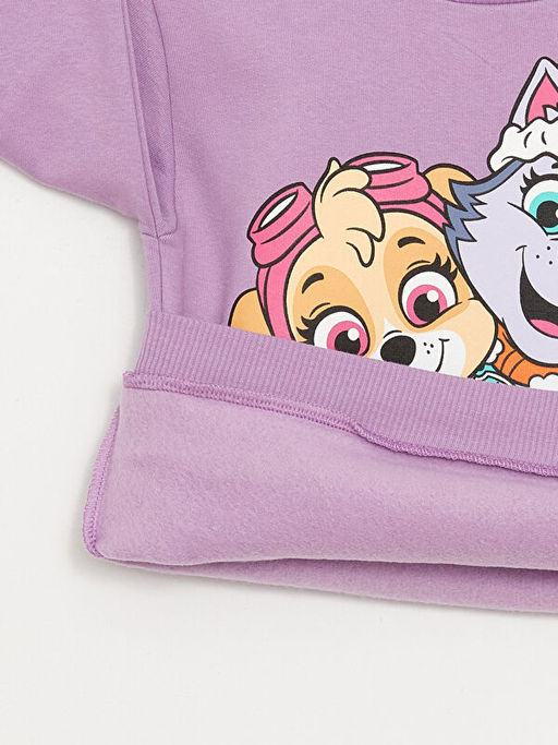 Bisiklet Yaka Uzun Kollu Paw Patrol Bask?l? K?z Bebek Sweatshirt - Waikiki фото 2