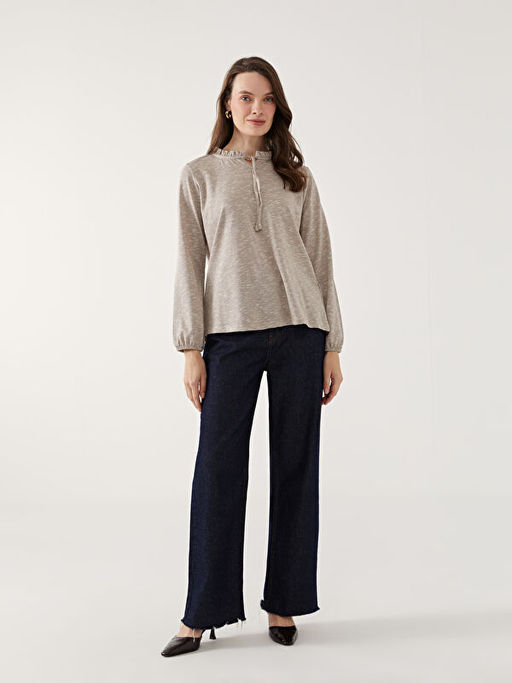 Ba?lamal? Yaka Kad?n Bluz