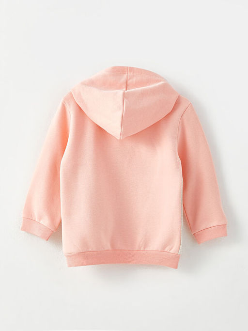 Kap??onlu Uzun Kollu Renk Bloklu K?z Bebek Fermuarl? Sweatshirt - Waikiki фото 2
