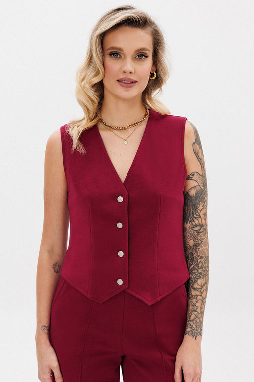 Жилет GO F4088/12-01.164-170 вишня