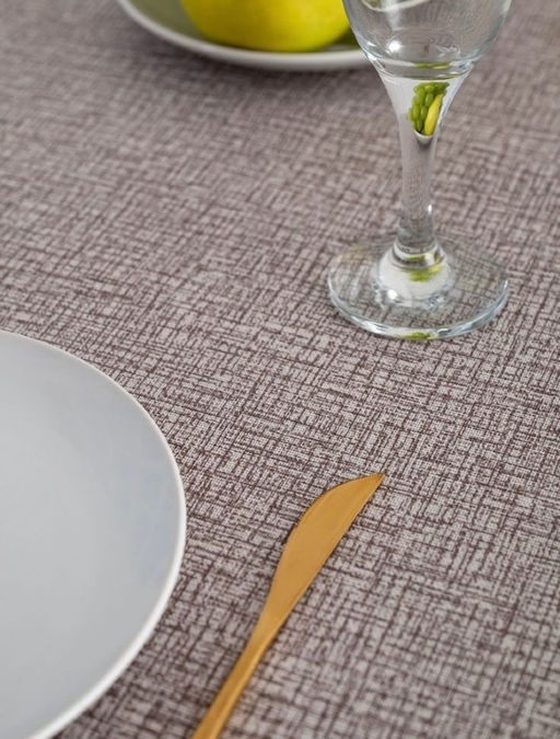 Полоска коричневая - скатерть под лён 120х150 см - Гобеленглавснаб фото 3