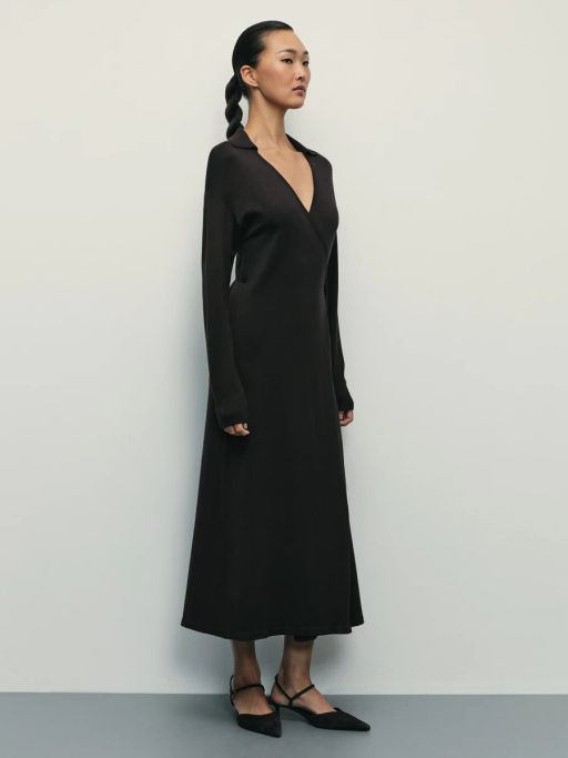 Платье миди на запах из вискозы / Zarina  фото 5