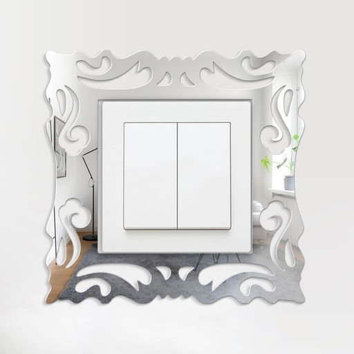 Цена за 2 шт. Наклейка интерьерная зеркальная на выключатель TAKE IT EASY «Узор», декор настенный, 15×15 см