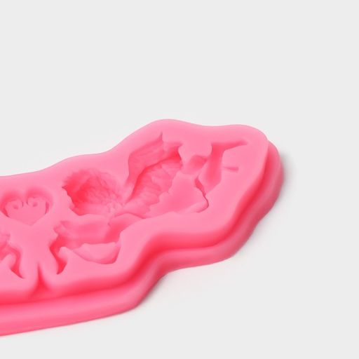 Молд для заливки Доляна Ангелы, силикон, 16?5.5?1 см, розовый  фото 3