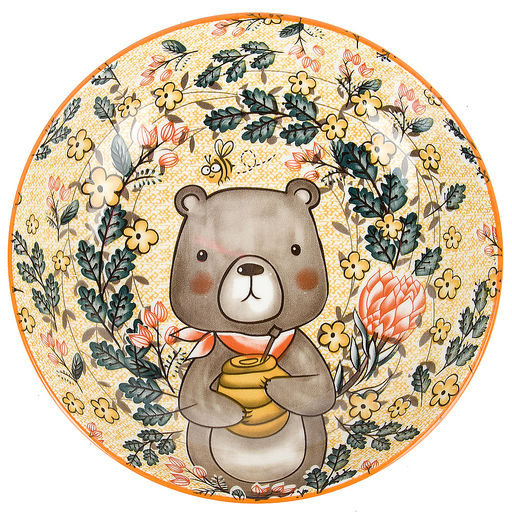 Тарелка Kawaii Forest. Bear d=21см. v=700мл. (min 8) (без индивидуальной упаковки) - Nouvelle home фото 2