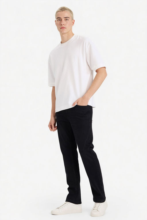 Джинсовые брюки Sergio Regular Fit Normal Mold с нормальной талией и зауженными штанинами - Defacto фото 10