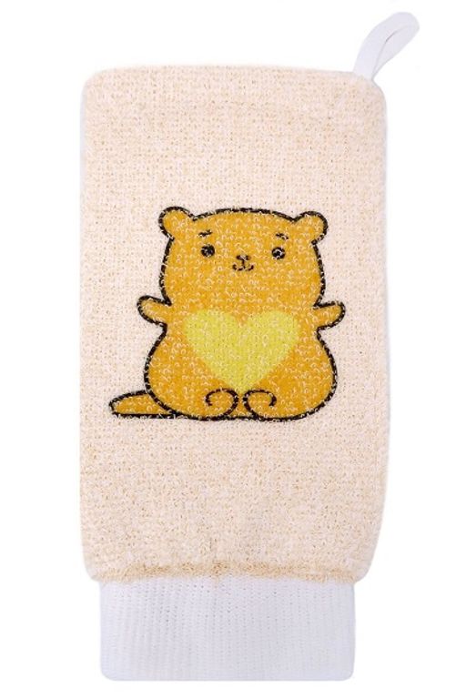 VIVAL Мочалка детская рукавица из хлопка с рисунком