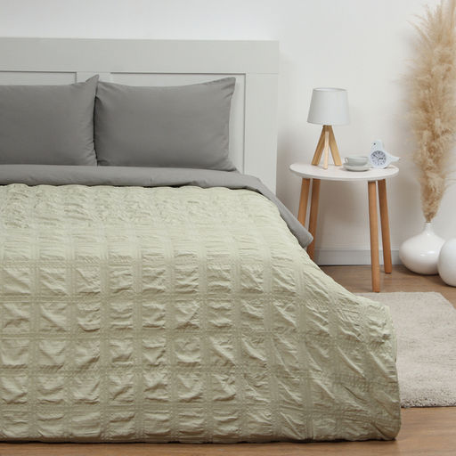 Покрывало евро LoveLife Texture: green, 200×230±5 см, микрофайбер