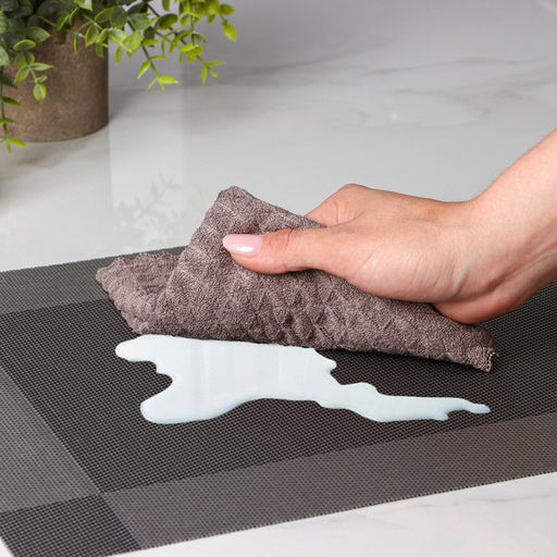 Набор салфеток сервировочных на стол Доляна Шахматы, 4530 см, 4 шт, цвет чёрный  фото 7