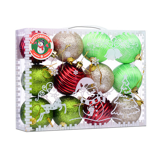 Набор новогодних шаров "Сияние"