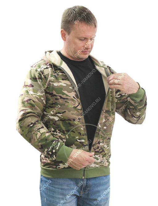 Толстовка на молнии ИРБИС тк.Футер 3-х нитка цв.Мультикам