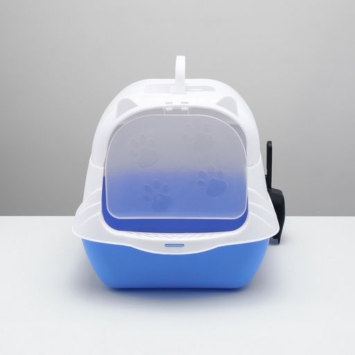 Туалет-домик, 35×50×35 см, пластик, голубой